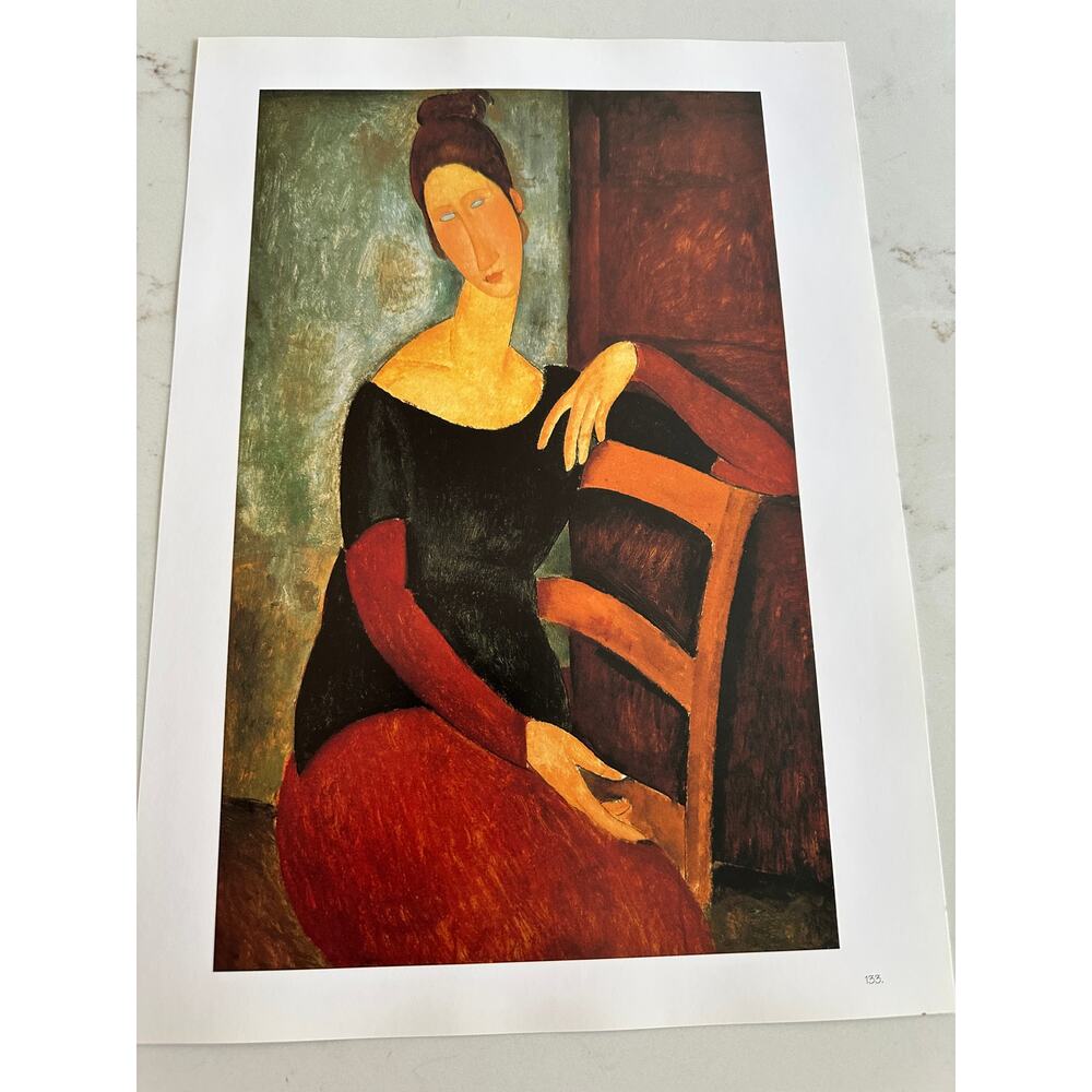 Modigliani, The Artist's Wife, Painting, Print, Portrait, Art, ~ 250626-WH 365